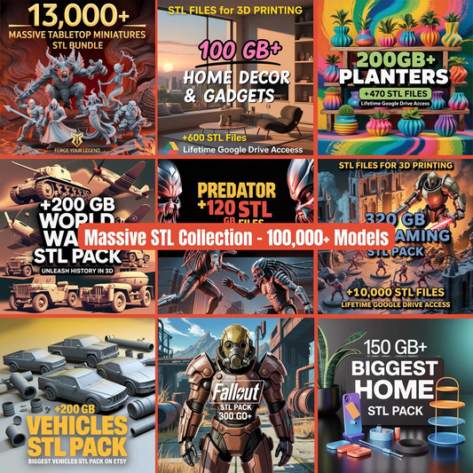 Ultimate 3D Print STL Files | 250,000+ Models, 67TB Verified